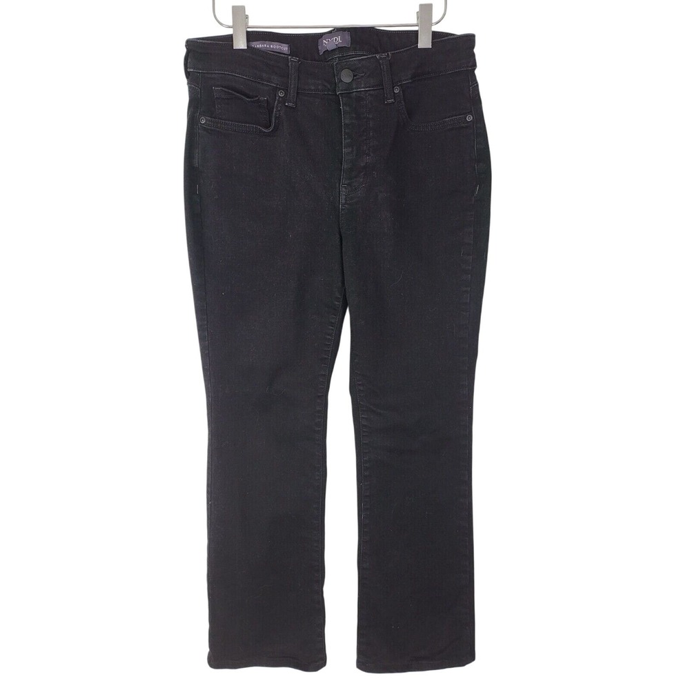 NYDJ Jeans 6 Womens Lift Tuck Technology Barbara Bootcut Mid Rise Black Bottoms